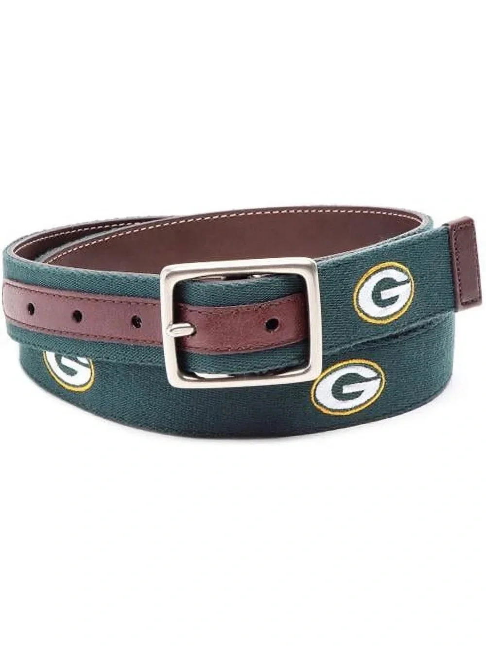 Jack Mason Green Bay Packers Reversible Belt, Size 38 Leather Stitching